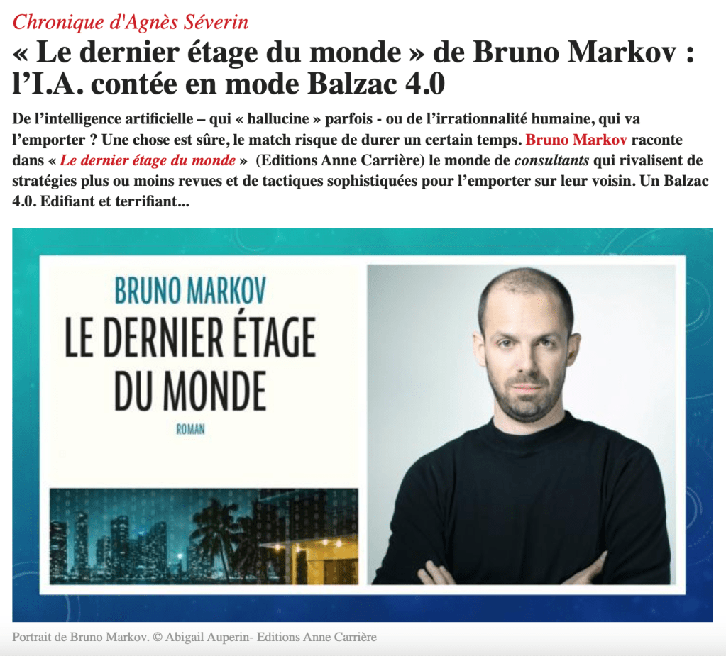 « L&rsquo;IA contée en mode Balzac 4.0 »&nbsp;(ViaBooks)