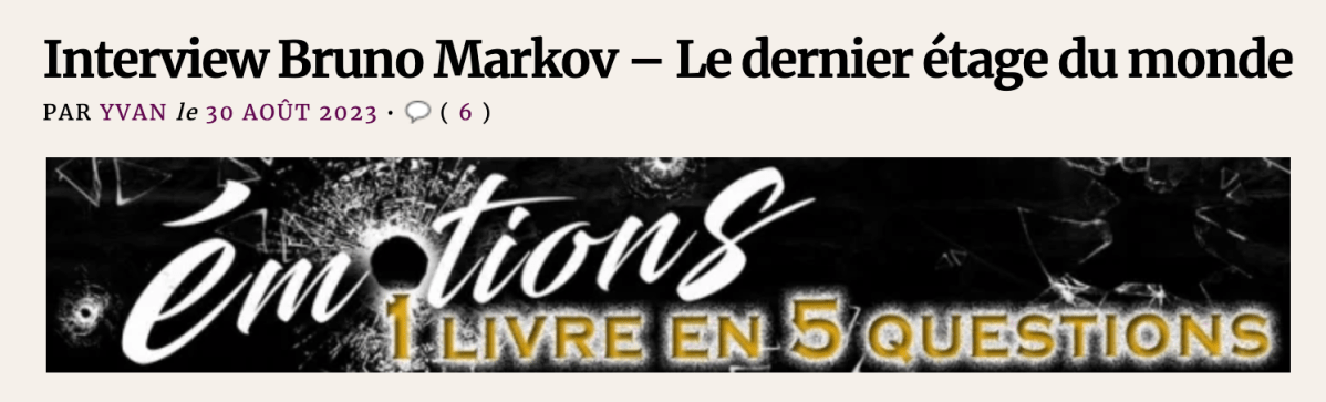 « Donner à voir la perversion de notre modèle de réussite » : mon interview pour le blog littéraire&nbsp;EmOtionS