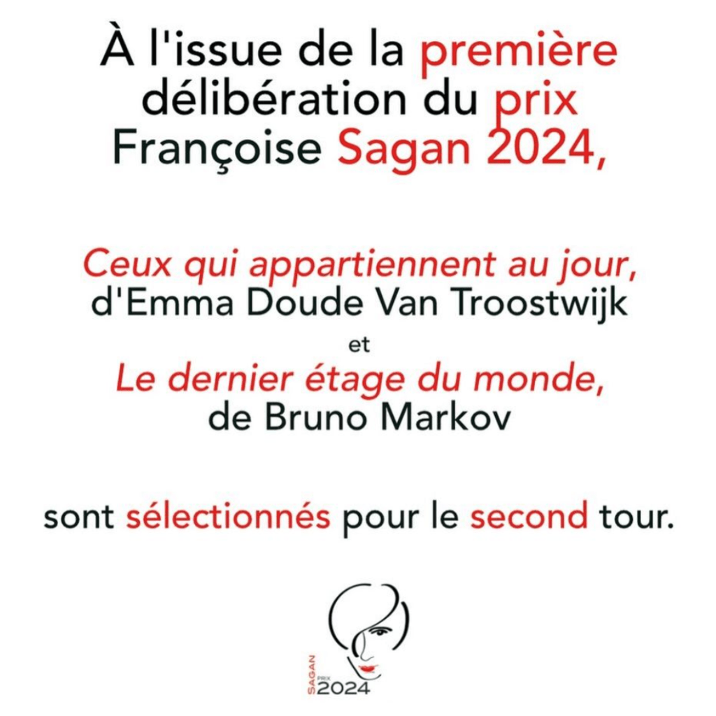 « Le dernier étage du monde » en sélection finale du prix Françoise Sagan&nbsp;2024